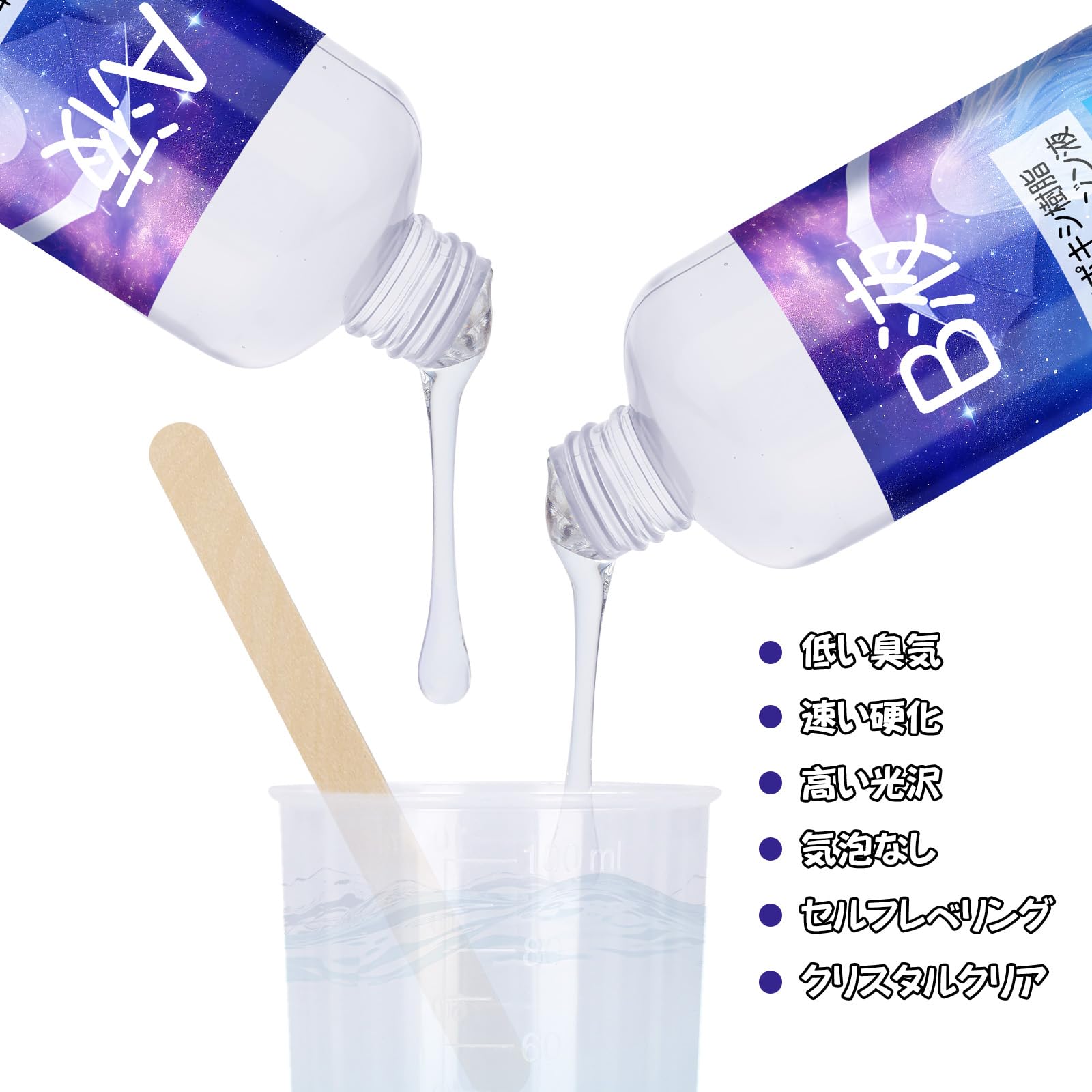 Amazon.co.jp: エポキシ樹脂 [H・K] 二液性レジン液 大容量 UV